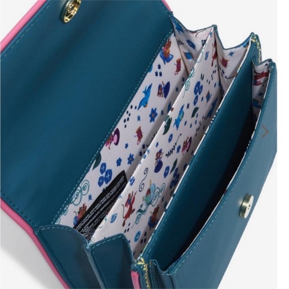 Loungefly Blue Crossbody Bag with Cinderella Design - Picture 5 of 5